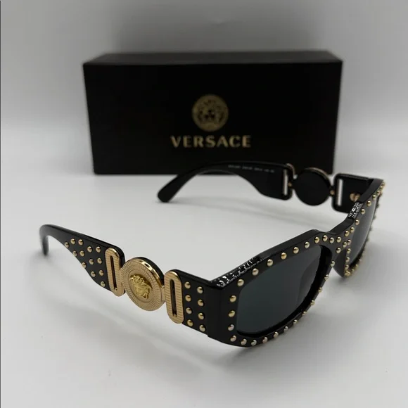 Versace Medusa Biggie Studded Sunglasses - Picture 3 of 15